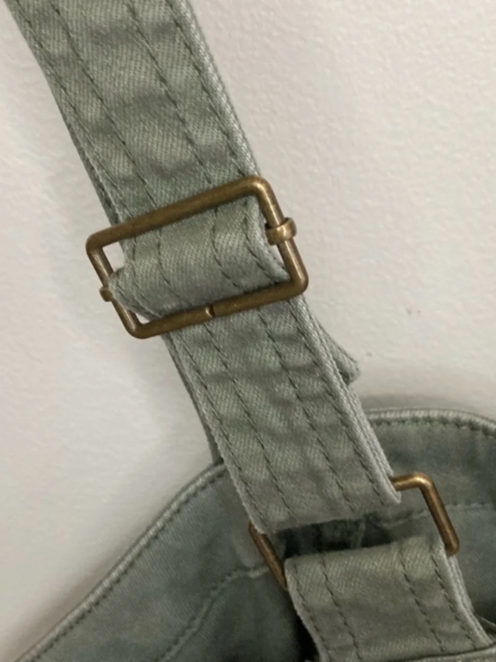 NWT Olive Green Button-Front Tie-Waist Mini Dress, Size Large, SO